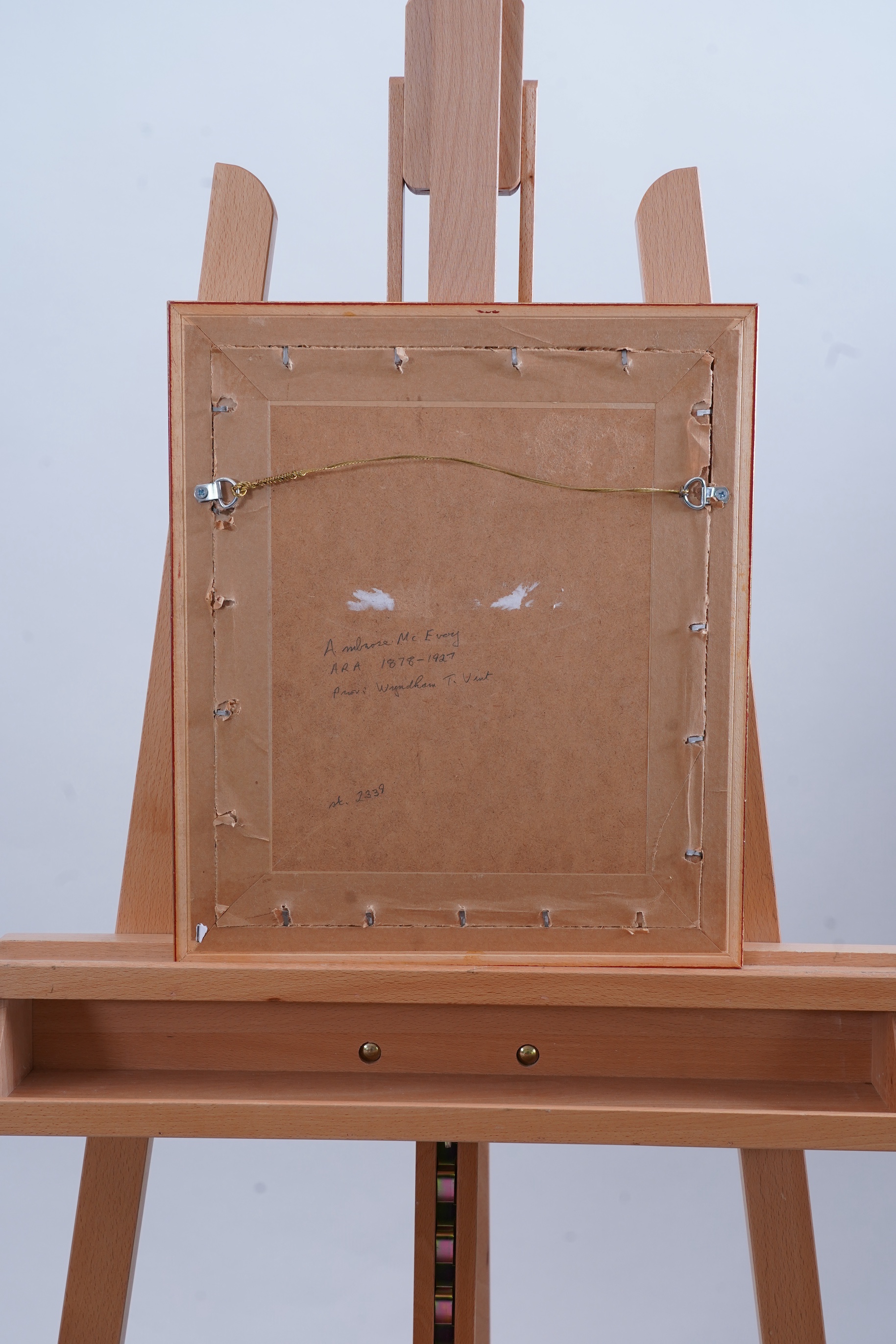 Ambrose McEvoy, 1878-1927, A half-length portrait of a nude figure seated in a chair